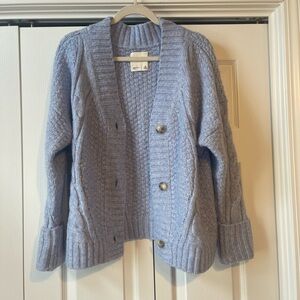 Abercrombie & Fitch Women's Light Blue Cardigan
